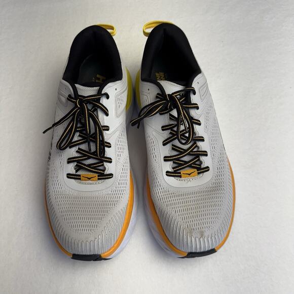 Hoka One One Bondi 7 Nimbus Cloud Radiant Yellow Running Sneakers Size 10 - Picture 2 of 10